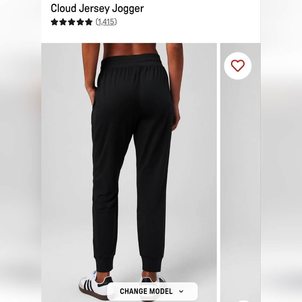 Fabletics Jersey Cloud Joggers Size Small - image 2